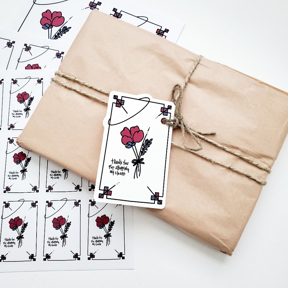 LB008 HANG TAGS Custom Poshmark Thank You Hang Tag Ship Supplies [Price Firm]